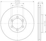 Hella 8DD 355 118-681 тормозной диск на HYUNDAI TERRACAN (HP)