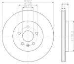 Hella 8DD 355 119-141 тормозной диск на VOLVO S80 II (AS)
