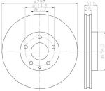 Hella 8DD 355 119-581 тормозной диск на MAZDA CX-5 (KE, GH)