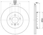 Hella 8DD 355 120-661 тормозной диск на 5 (F10, F18)
