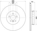 Hella 8DD 355 120-741 тормозной диск на X6 (E71, E72)