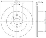 Hella 8DD 355 121-961 тормозной диск на LEXUS GS (GRS19_, UZS19_, URS19_, GWS19_)