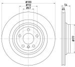 Hella 8DD 355 122-561 тормозной диск на MERCEDES-BENZ GLE (W166)