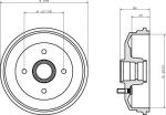 Hella 8DT 355 300-171 тормозной барабан на FORD ESCORT VII седан (GAL, AFL)