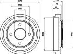 Hella 8DT 355 300-441 тормозной барабан на NISSAN MICRA II (K11)