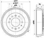 Hella 8DT 355 301-841 тормозной барабан на MAZDA E-SERIE автобус (SR1)