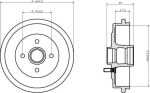 Hella 8DT 355 302-031 тормозной барабан на AUSTIN MAESTRO (XC)