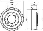 Hella 8DT 355 302-041 тормозной барабан на AUSTIN MINI