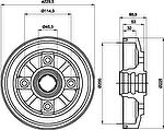 Hella 8DT 355 302-281 тормозной барабан на MAZDA 323 III (BF)