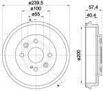 Hella 8DT 355 302-491 тормозной барабан на MAZDA 2 (DE)