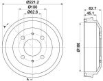 Hella 8DT 355 302-681 тормозной барабан на HYUNDAI ACCENT II седан (LC)