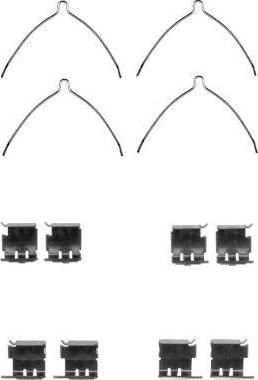 Hella 8DZ 355 205-351 комплектующие, колодки дискового тормоза на TOYOTA AVENSIS (_T22_)