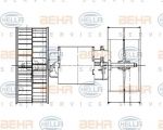 Hella 8EW 009 100-621 вентилятор салона на MERCEDES-BENZ E-CLASS (W124)