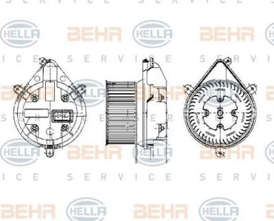 Hella 8EW 009 159-191 вентилятор салона на RENAULT LAGUNA I (B56_, 556_)