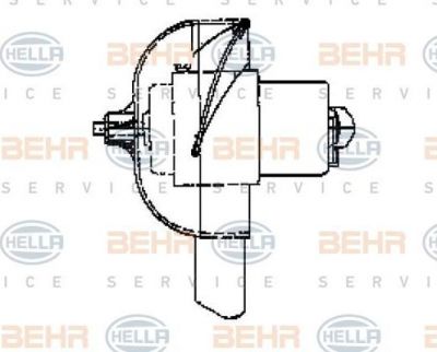 Hella 8EW 009 160-321 вентилятор салона на MERCEDES-BENZ NG