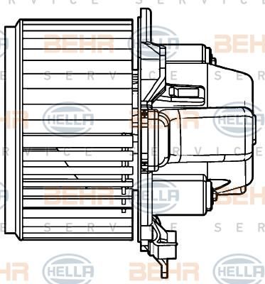 Hella 8EW 351 039-331 вентилятор салона на FIAT STILO (192)