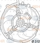Hella 8EW 351 039-531 вентилятор, охлаждение двигателя на FIAT STILO (192)