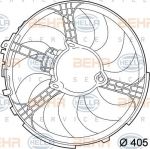 Hella 8EW 351 039-561 вентилятор, охлаждение двигателя на FIAT STILO (192)
