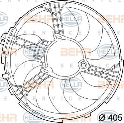 Hella 8EW 351 039-561 вентилятор, охлаждение двигателя на FIAT STILO (192)