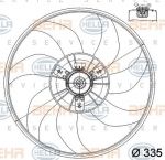 Hella 8EW 351 039-751 вентилятор, охлаждение двигателя на OPEL CORSA C фургон (F08, W5L)