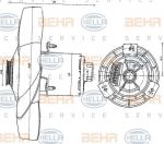Hella 8EW 351 041-191 вентилятор, охлаждение двигателя на VW PASSAT Variant (3A5, 35I)