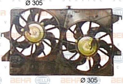Hella 8EW 351 044-441 вентилятор, охлаждение двигателя на FORD MONDEO III (B5Y)