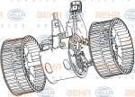HELLA Мотор отопителя E60 03- (64 11 6 933 910, 8EW351040-651)