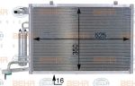Hella 8FC 351 000-401 конденсатор, кондиционер на FORD FIESTA VI