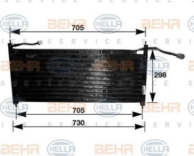 Hella 8FC 351 035-101 конденсатор, кондиционер на JAGUAR XJ