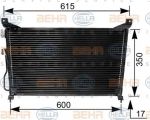 Hella 8FC 351 035-321 конденсатор, кондиционер на ROVER 800 (XS)