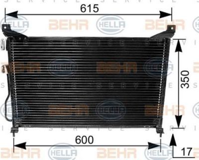 Hella 8FC 351 035-321 конденсатор, кондиционер на ROVER 800 (XS)