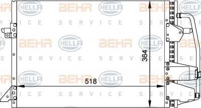 Hella 8FC 351 035-701 конденсатор, кондиционер на FORD ESCORT VII (GAL, AAL, ABL)