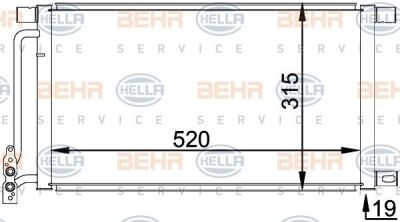 Hella 8FC 351 038-211 конденсатор, кондиционер на 3 кабрио (E46)