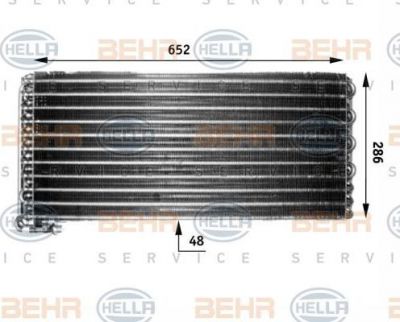 Hella 8FC 351 300-071 конденсатор, кондиционер на MAN M 2000 M