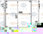 Hella 8FC 351 300-221 конденсатор, кондиционер на DAF 95