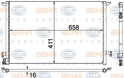 Hella 8FC 351 300-314 конденсатор, кондиционер на OPEL VECTRA C GTS