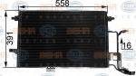 Hella 8FC 351 300-381 конденсатор, кондиционер на AUDI A6 Avant (4B5, C5)