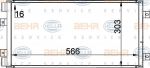Hella 8FC 351 300-741 конденсатор, кондиционер на FIAT PUNTO (188)