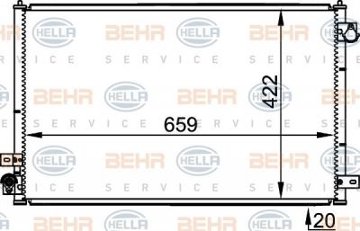 Hella 8FC 351 301-231 конденсатор, кондиционер на JAGUAR S-TYPE (CCX)