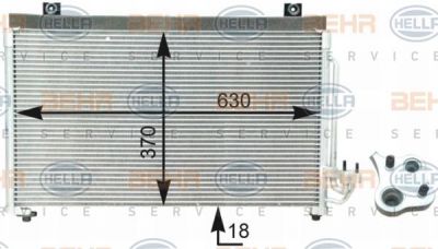 Hella 8FC 351 302-781 конденсатор, кондиционер на KIA RIO универсал (DC)