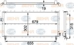 Hella 8FC 351 304-161 конденсатор, кондиционер на SUBARU IMPREZA седан (GC)