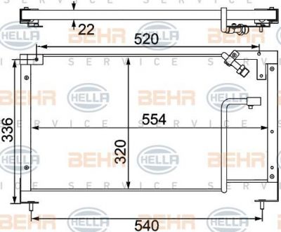 Hella 8FC 351 304-171 конденсатор, кондиционер на MAZDA 323 C IV (BG)