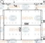 Hella 8FC 351 305-221 конденсатор, кондиционер на PEUGEOT EXPERT Tepee (VF3V_)