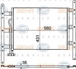 Hella 8FC 351 306-061 конденсатор, кондиционер на MAN F 2000