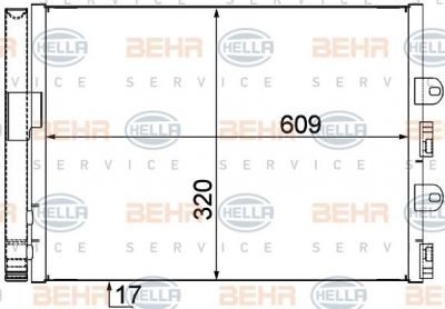 Hella 8FC 351 309-081 конденсатор, кондиционер на FIAT PUNTO (188)