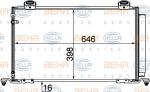 Hella 8FC 351 310-181 конденсатор, кондиционер на TOYOTA AVENSIS (T25_)