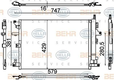 Hella 8FC 351 310-601 конденсатор, кондиционер на VOLVO XC90 I