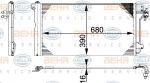 Hella 8FC 351 317-654 конденсатор, кондиционер на VW MULTIVAN V (7HM, 7HN, 7HF, 7EF, 7EM, 7EN)