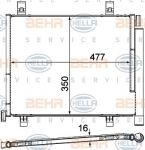 Hella 8FC 351 319-601 конденсатор, кондиционер на VW UP