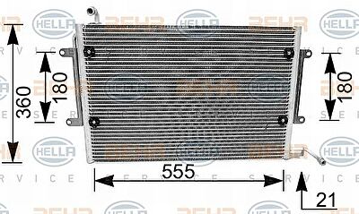 HELLA Радиатор кондиционера VW Golf/Vento 94- мех. (8FC351036-081)